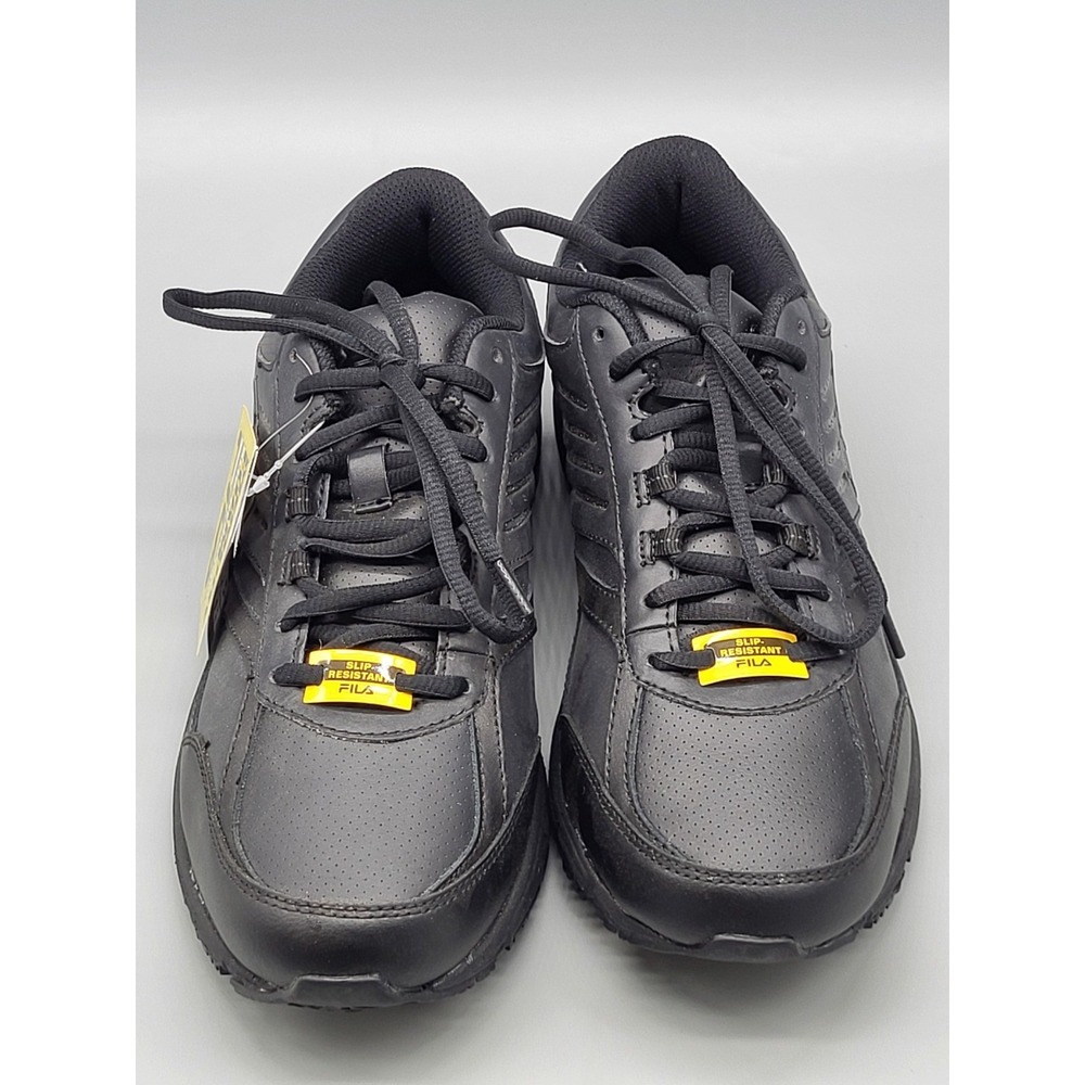 NIB Fila Black Slip Resistant Memory Foam Work Sneakers Sz 10W - Picture 3 of 9